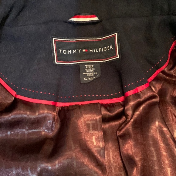 NWT Tommy Hilfiger Womens Single-Breasted Stand-Collar Coat in Navy - Picture 7 of 14